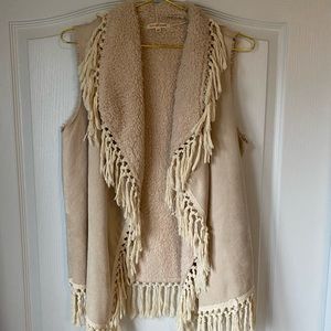 Orange Creek Sherpa tassel vest